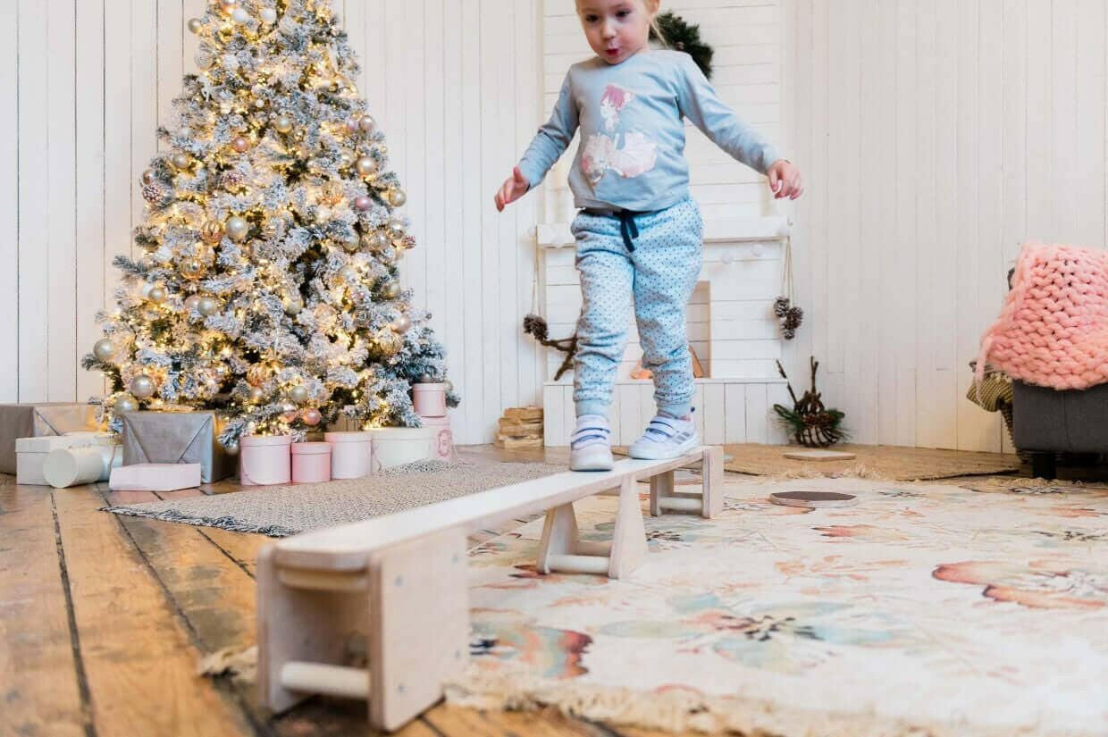 Balancierpfad, Balance Beam, Schwebebalken, Balancierbalken, Montessori Holz - BesonderesHoch2