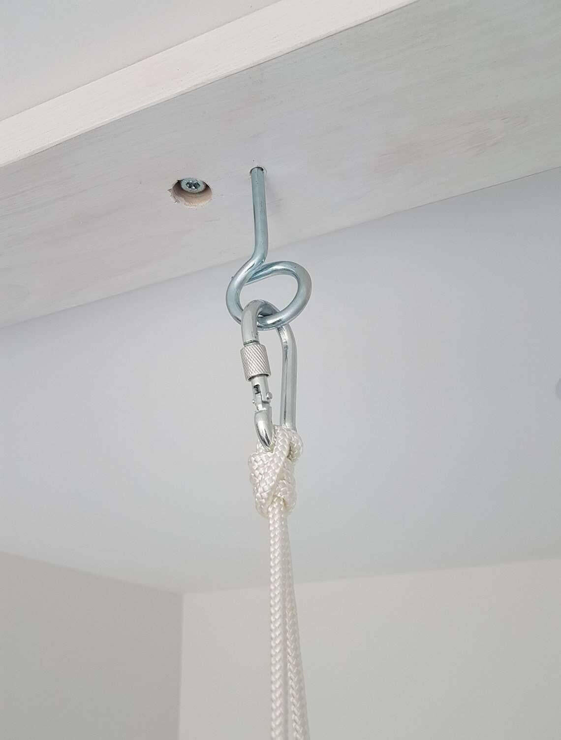 Große Babyschaukel Hängematte aus Polyester wetterfest, dunkelgrau - BesonderesHoch2