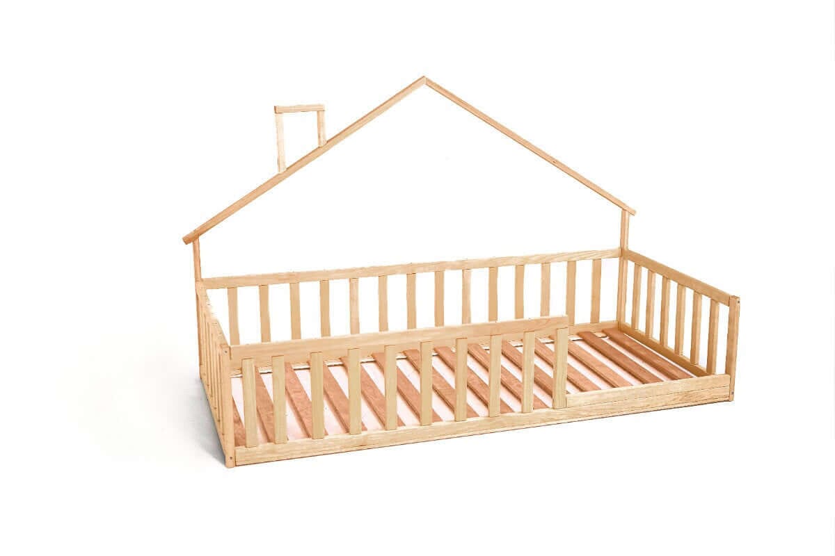 Hausbett, Bodenbett, Kinderbett, Montessori Babybett Home4dreams