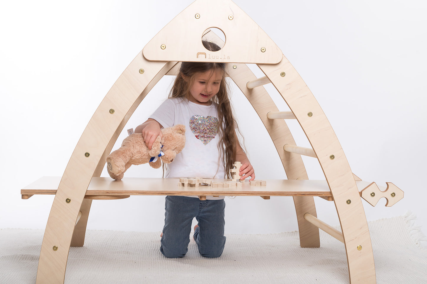 faltbares kletterdreieck, pikler art, montessori, rutschrampe, tisch - besondereshoch2