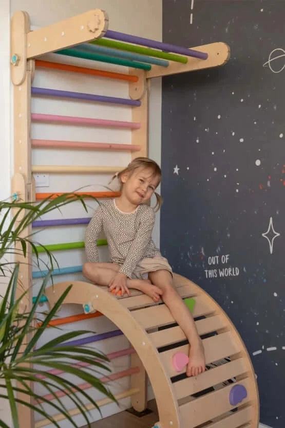 Kletterbogen 3 in 1, Pikler Bogen, Rocker Climber HappyMoon