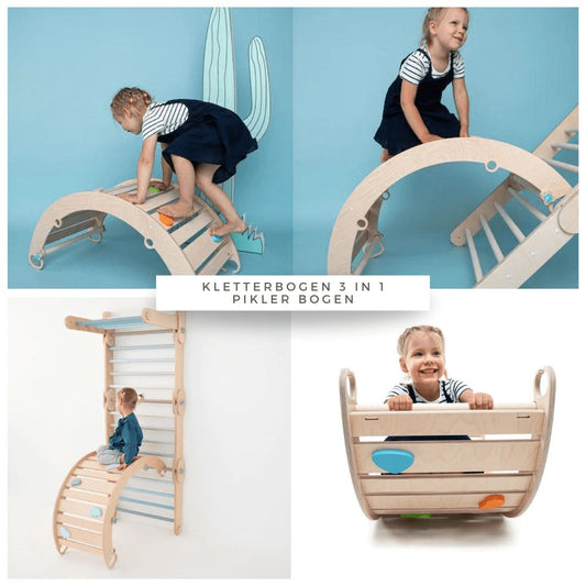 Climbing arch 3 in 1, Pikler arch, Rocker Climber