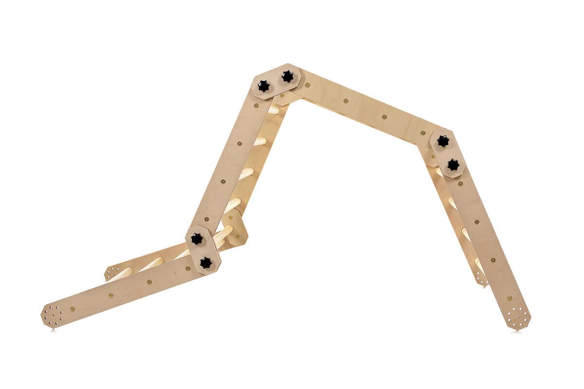 Kletterdreieck Set 3 in 1 mit Rutsche - Pikler Dreieck mit Rampe Luula