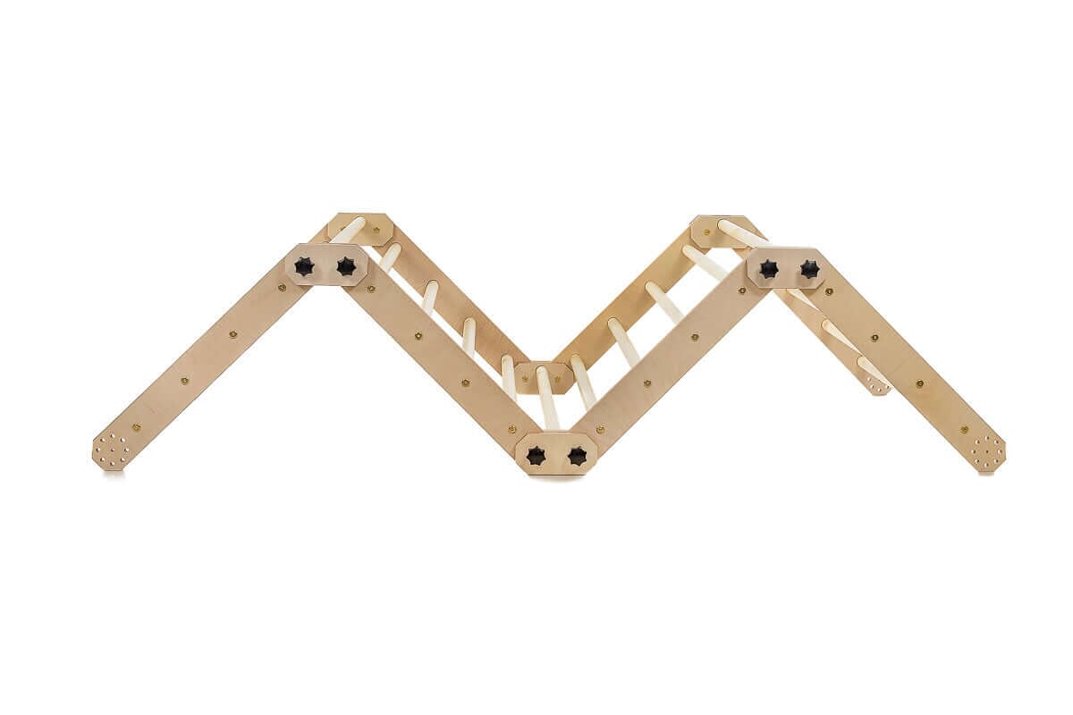 Kletterdreieck Set 3 in 1 mit Rutsche - Pikler Dreieck mit Rampe Luula