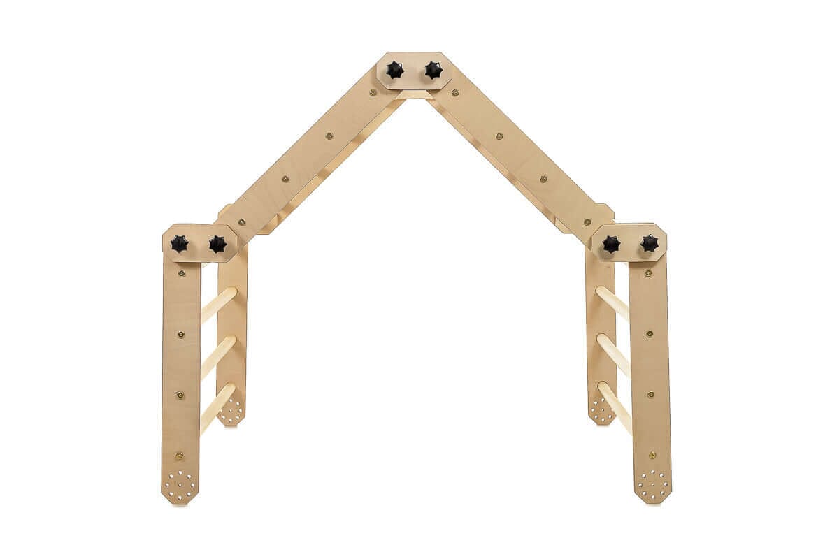 Kletterdreieck Set 3 in 1 mit Rutsche - Pikler Dreieck mit Rampe Luula