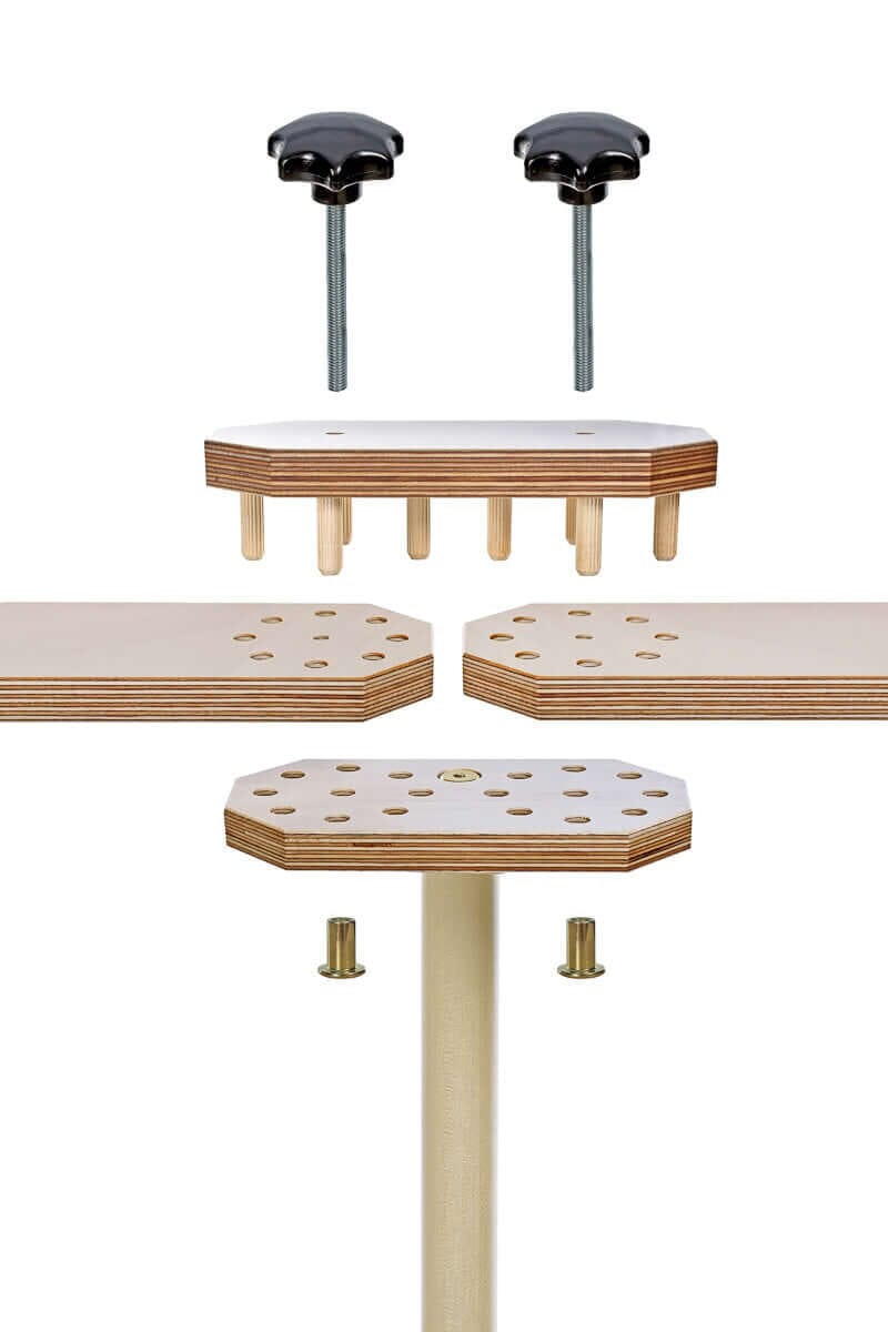 Kletterdreieck Set 3 in 1 mit Rutsche - Pikler Dreieck mit Rampe Luula
