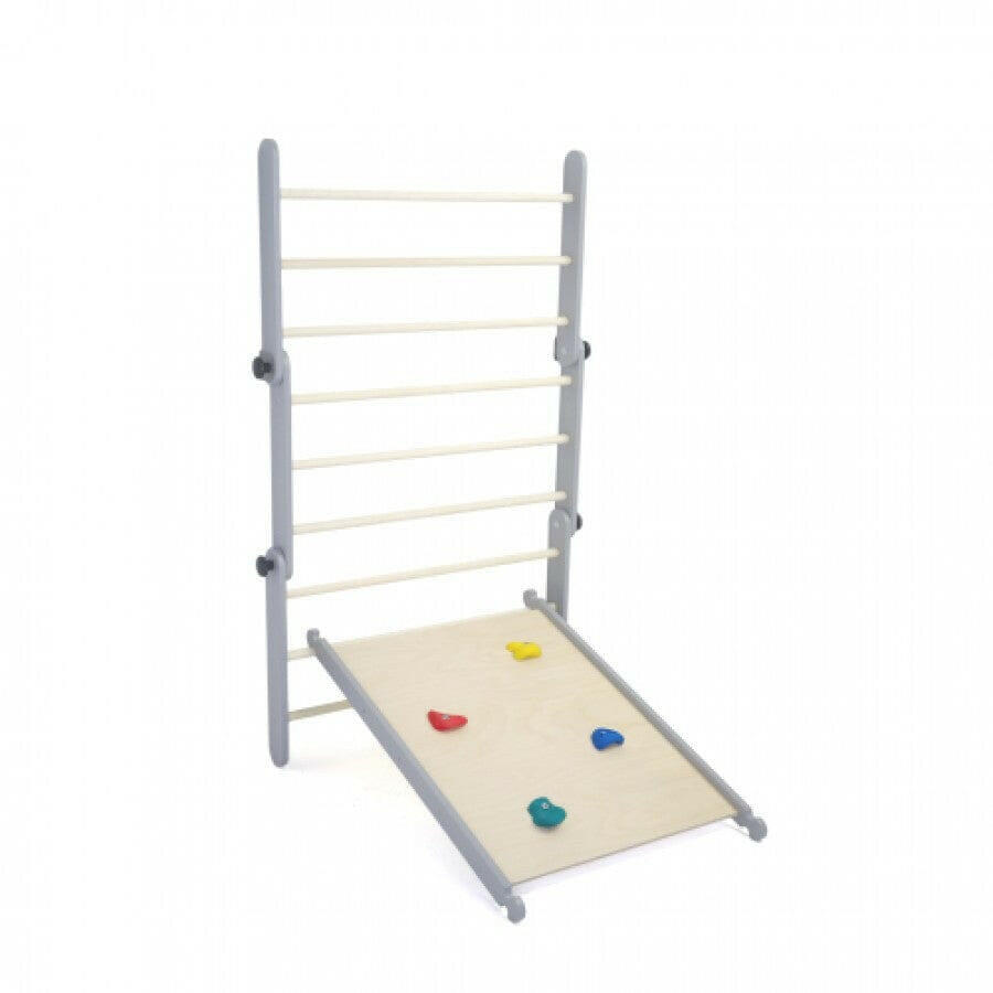 Kletterdreieck, Sprossenwand, Pikler Dreieck mit Rutsche.