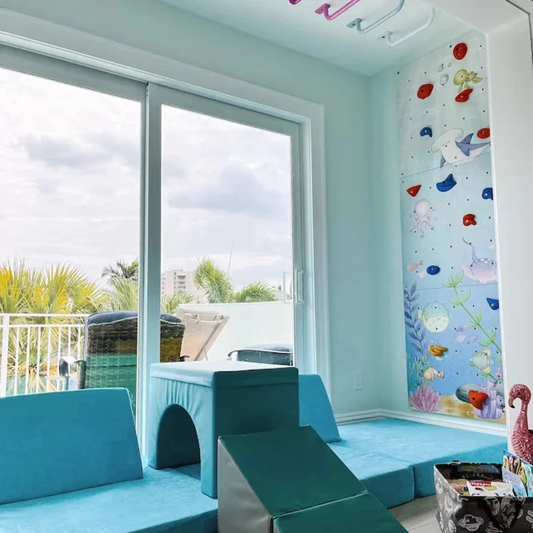 Kletterwand Kinderzimmer, Indoor, Kinder, -Ozean.