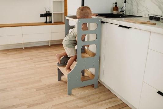 Learning tower, kitchen helper, learning tower, Montessori tower, height adjustable