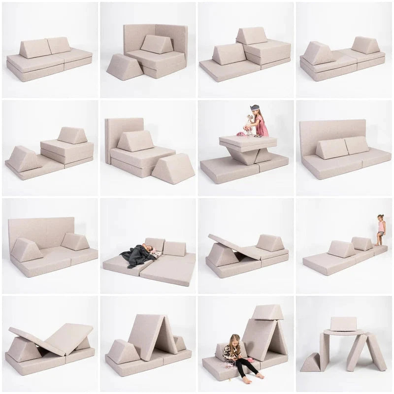 Modulares Spielsofa für Kinder, Kindercouch, Spielmatratze.