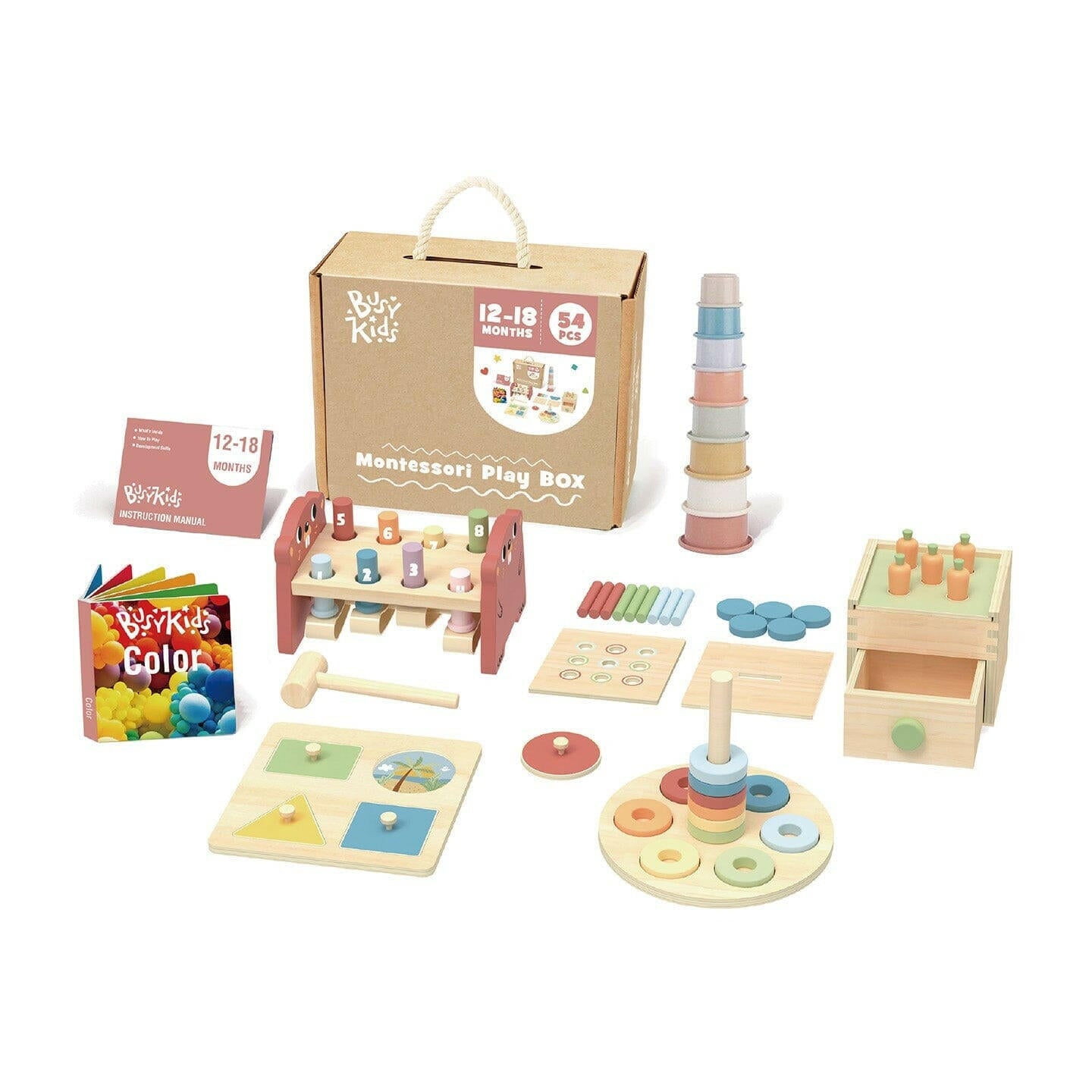 Montessori-Box für Kinder von 12 bis 18 Monaten.