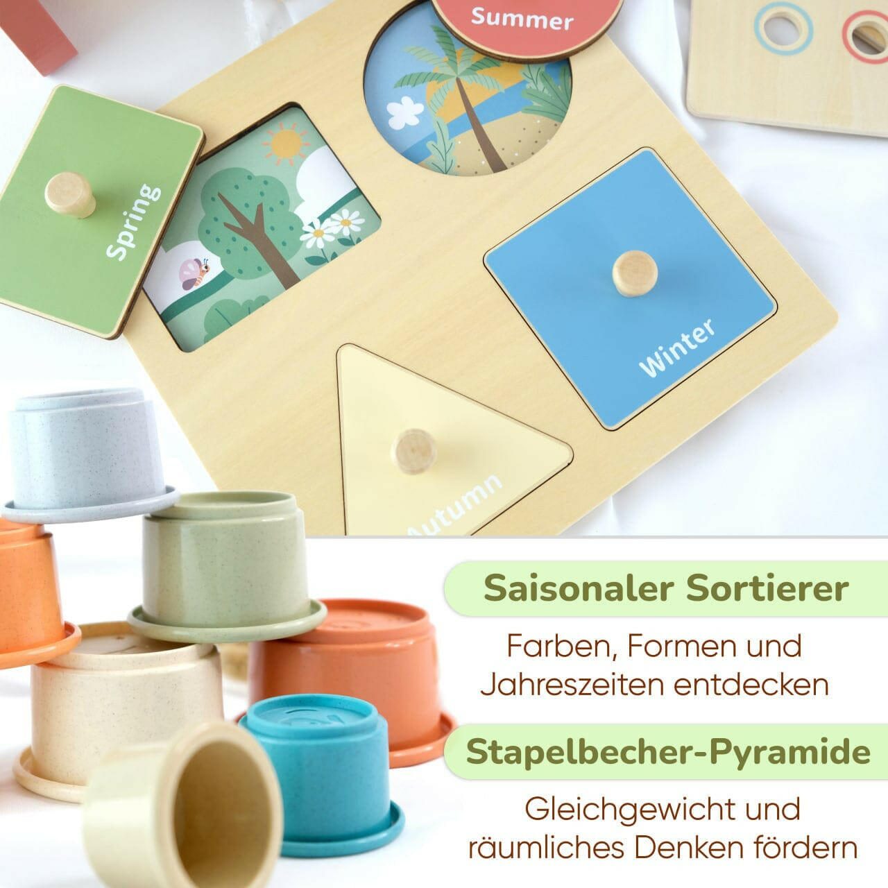 Montessori-Box für Kinder von 12 bis 18 Monaten.