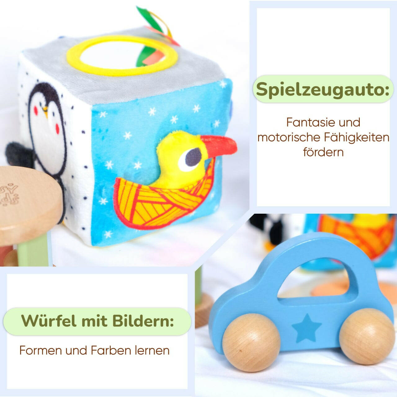 Montessori-Box für Kinder von 6 bis 12 Monaten.