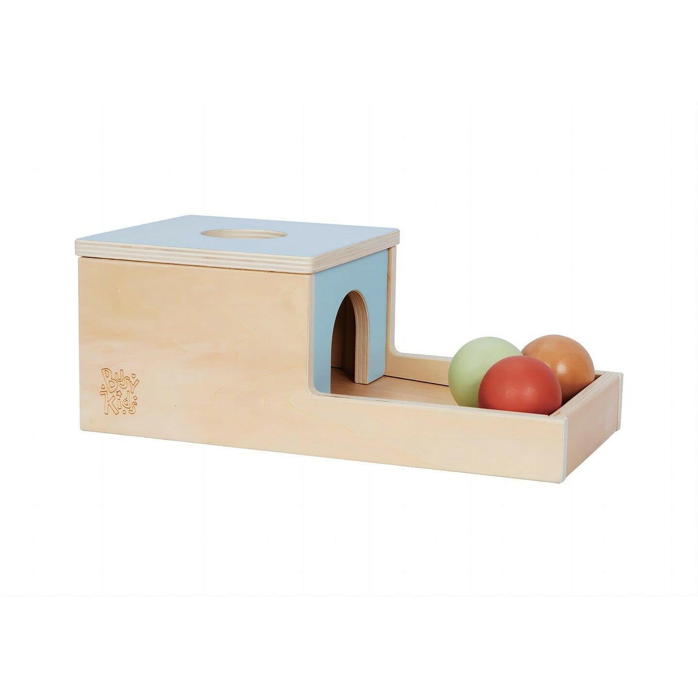Montessori-Box für Kinder von 6 bis 12 Monaten.