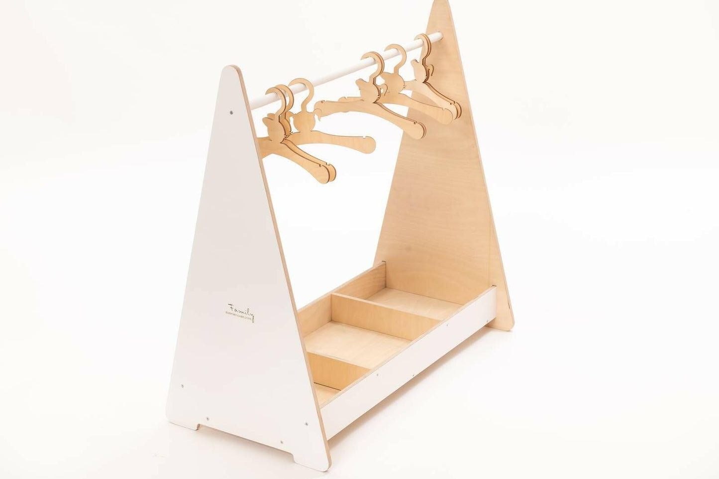 Montessori Kleiderschrank, Kindergarderobe, Gaderobe.