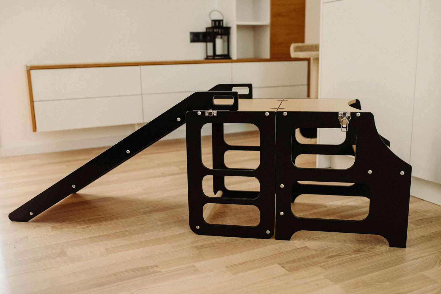 Montessori Lernturm, 3 in 1, Montessori Turm, Rutsche.