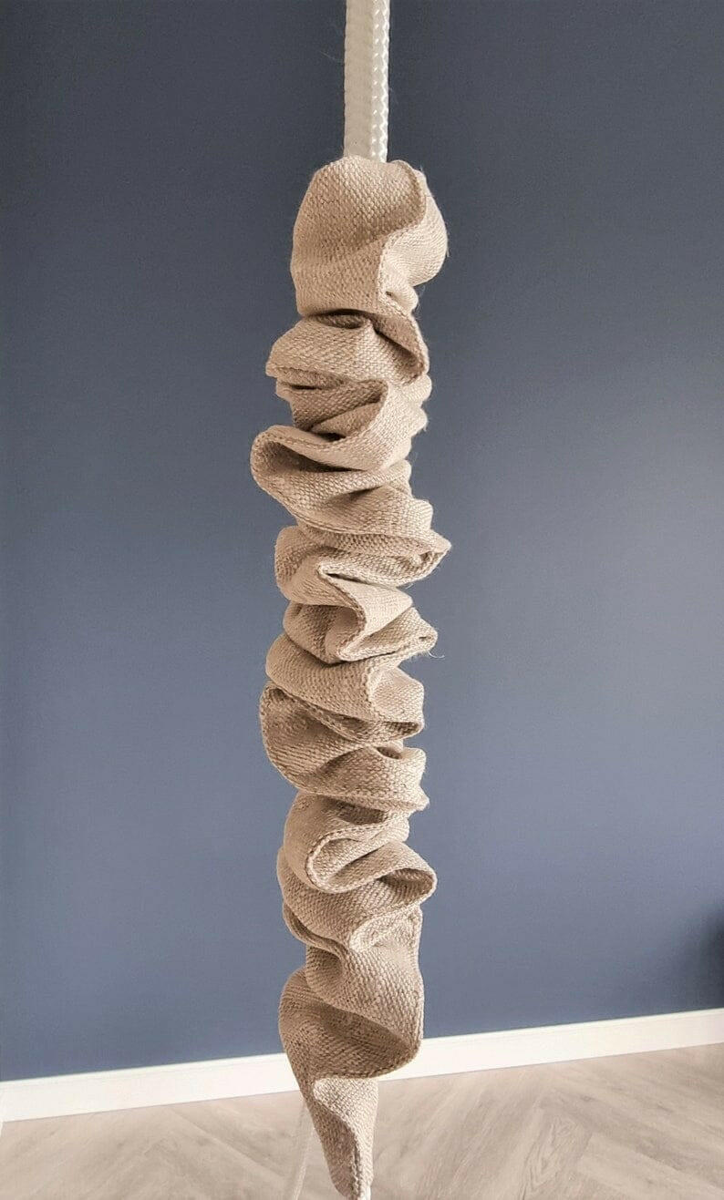 Premium Babyschaukel aus Leinen, Natur, Melange.