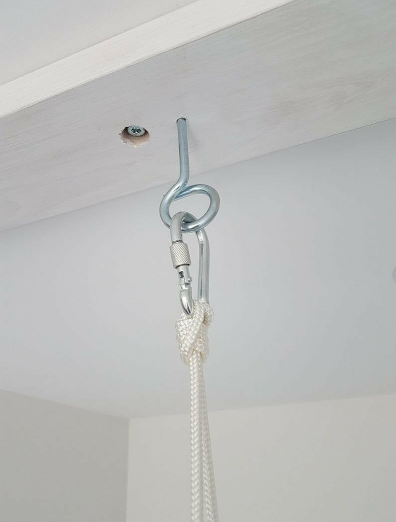 Premium Babyschaukel aus Leinen, Natur, Melange.