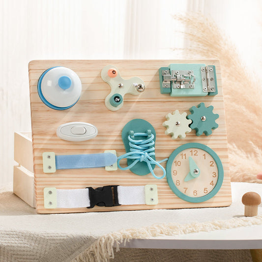 Montessori Beschäftigung Board - Sensorisches Brett - Kinder Lernspielzeug für Feinmotorik ab 3 Jahre