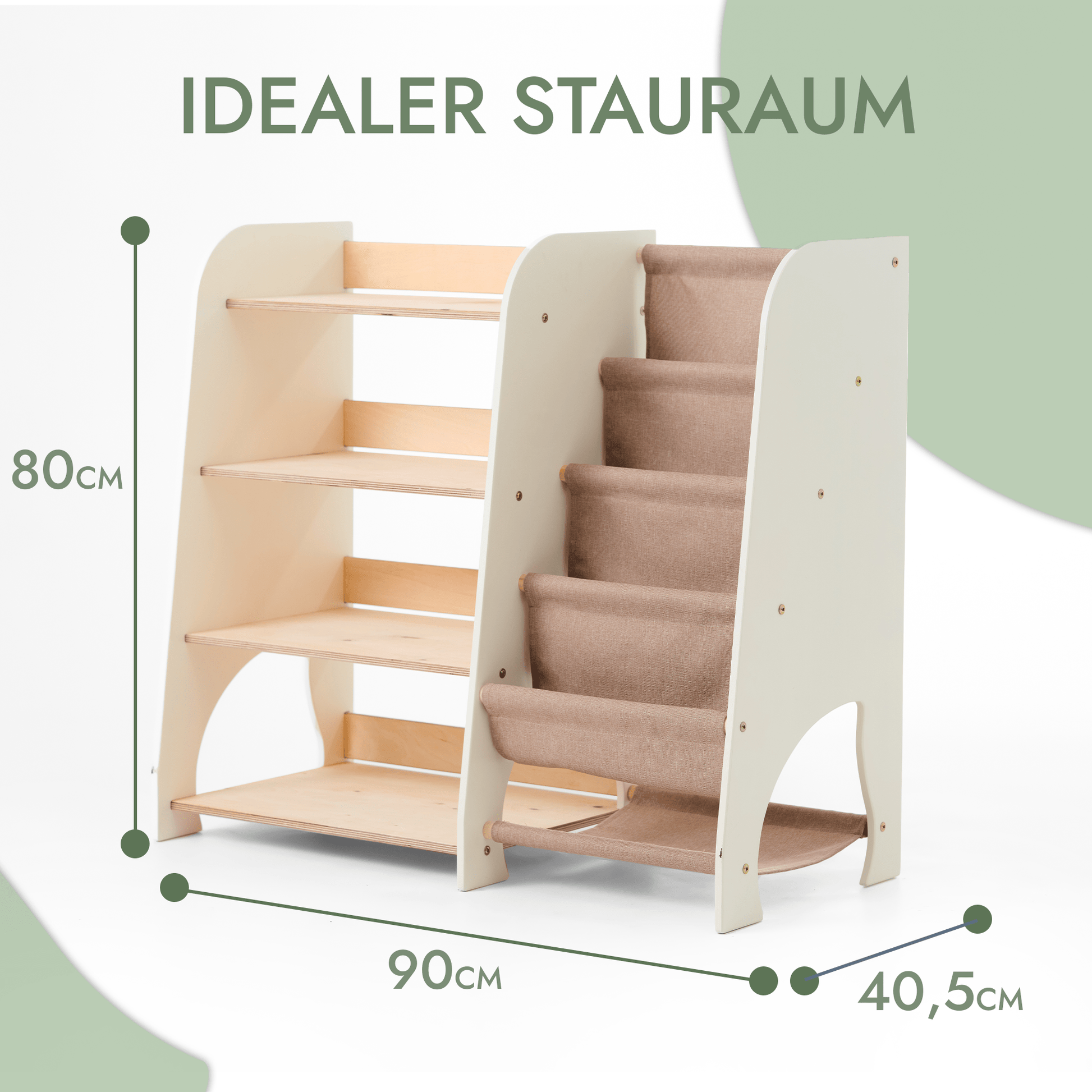 2in1 Montessori - Regal für Bücher und Spielzeug - BesonderesHoch2