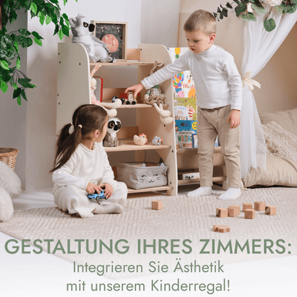 2in1 Montessori - Regal für Bücher und Spielzeug - BesonderesHoch2