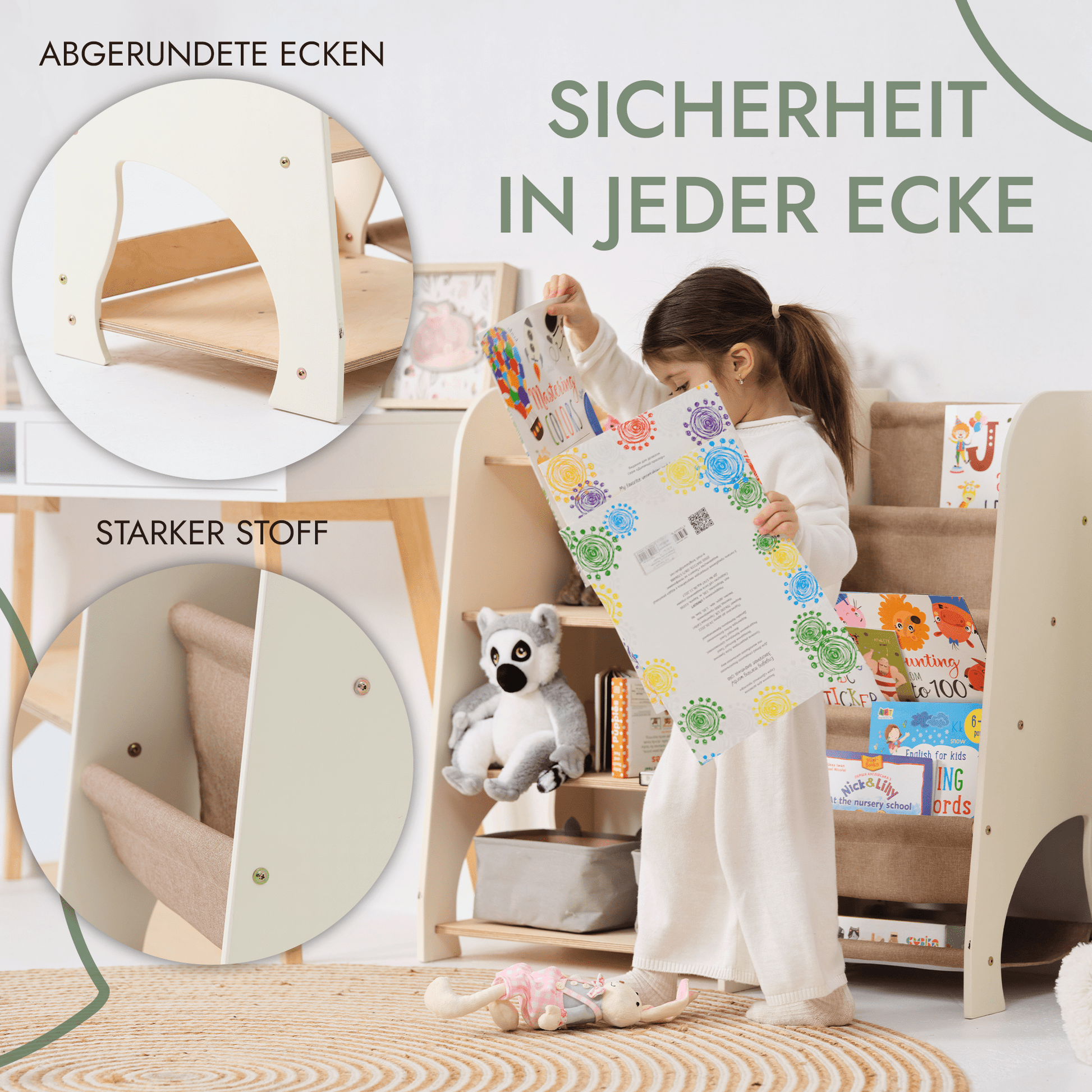 2in1 Montessori - Regal für Bücher und Spielzeug - BesonderesHoch2