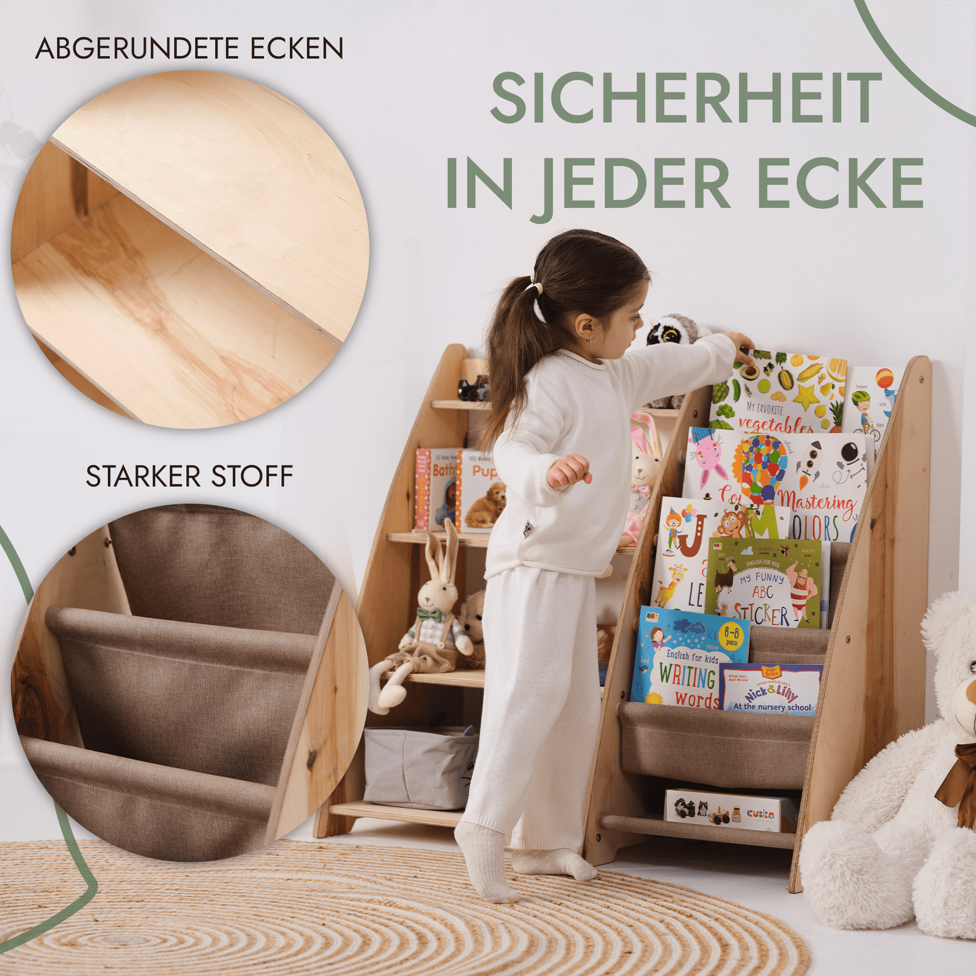 2in1 Montessori - Regal für Kleinkinder – Bücher & Spielzeug - BesonderesHoch2