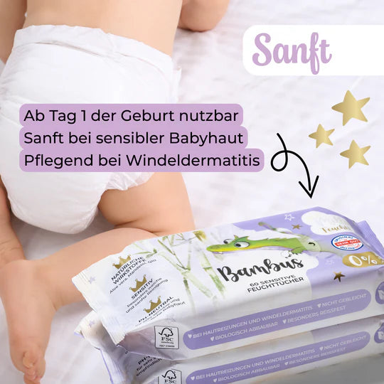 Millis sensitive Baby Feuchttücher aus Bambus