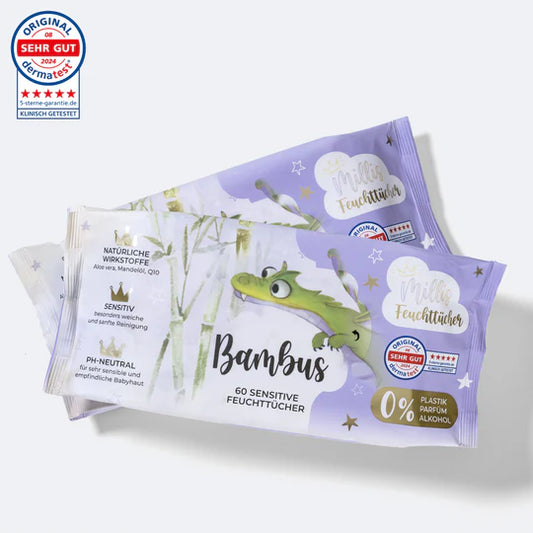 Millis sensitive Baby Feuchttücher aus Bambus
