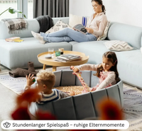 Flowfull® Indoor Würfel-Sandkasten SET (Becken + Holzwürfel).