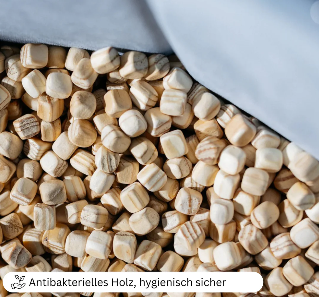 Flowfull® Indoor Würfel-Sandkasten SET (Becken + Holzwürfel).