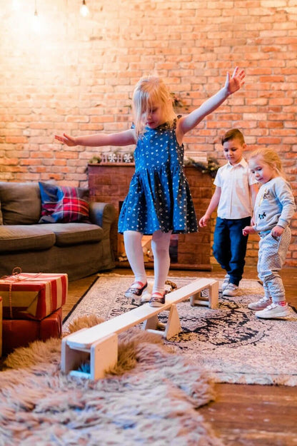 Balancierpfad, Balance Beam, Schwebebalken, Balancierbalken, Montessori Holz - BesonderesHoch2