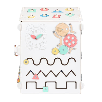 BusyBoard sensorisches Spielhaus Mini – Montessori Holzspielzeug mit über 20 Aktivitäten - BesonderesHoch2