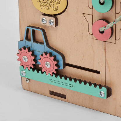 BusyBoard sensorisches Spielhaus Mini – Montessori Holzspielzeug mit über 20 Aktivitäten - BesonderesHoch2