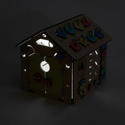 BusyBoard sensorisches Spielhaus Mini – Montessori Holzspielzeug mit über 20 Aktivitäten - BesonderesHoch2