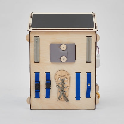 BusyBoard sensorisches Spielhaus Natura Mint – Limitierte Montessori - Ausgabe mit über 30 Aktivitäten - BesonderesHoch2