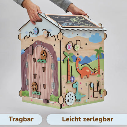BusyBoard sensorisches Spielhaus Natura Pastell – Limitierte Montessori - Ausgabe mit über 30 Aktivitäten - BesonderesHoch2