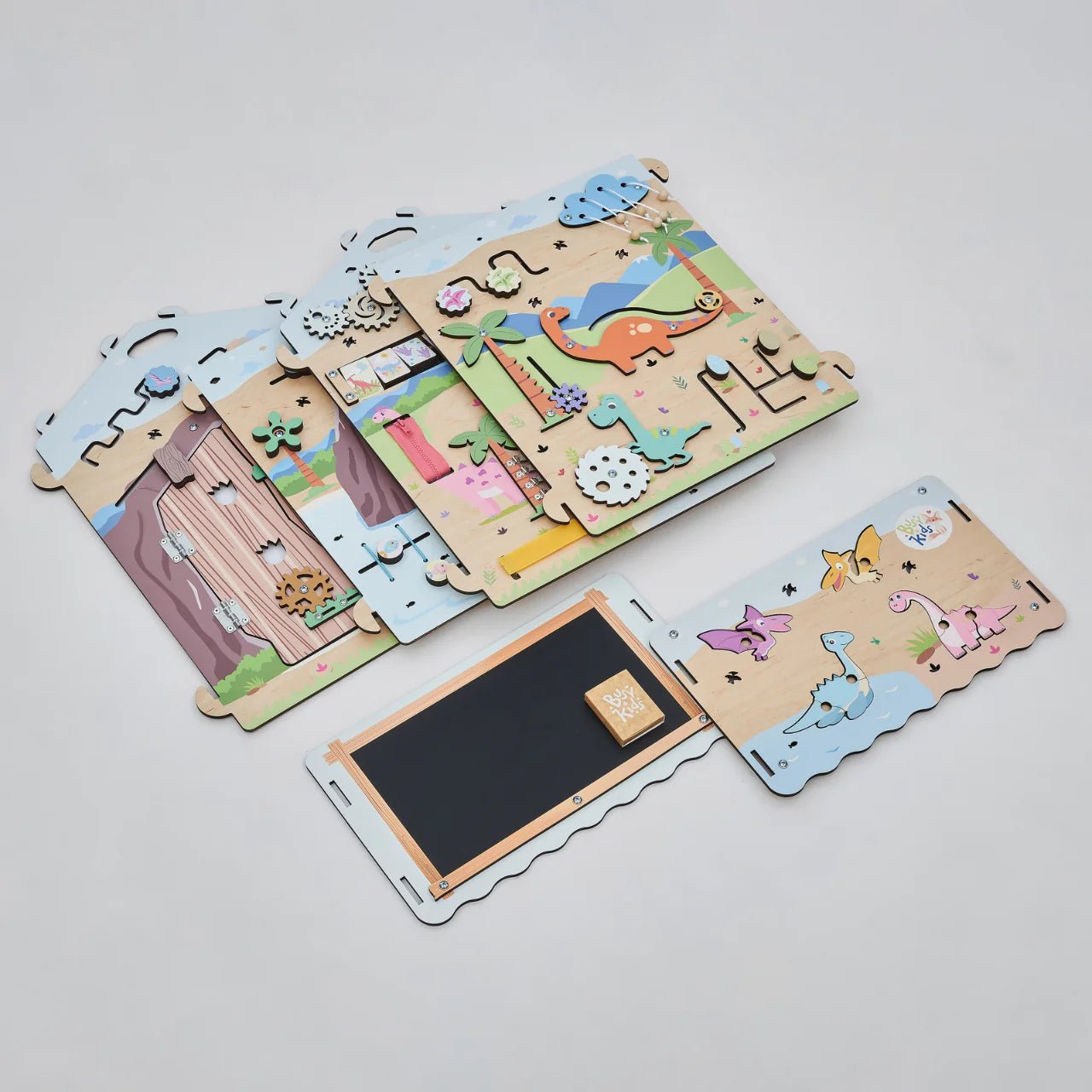 BusyBoard sensorisches Spielhaus Natura Pastell – Limitierte Montessori - Ausgabe mit über 30 Aktivitäten - BesonderesHoch2