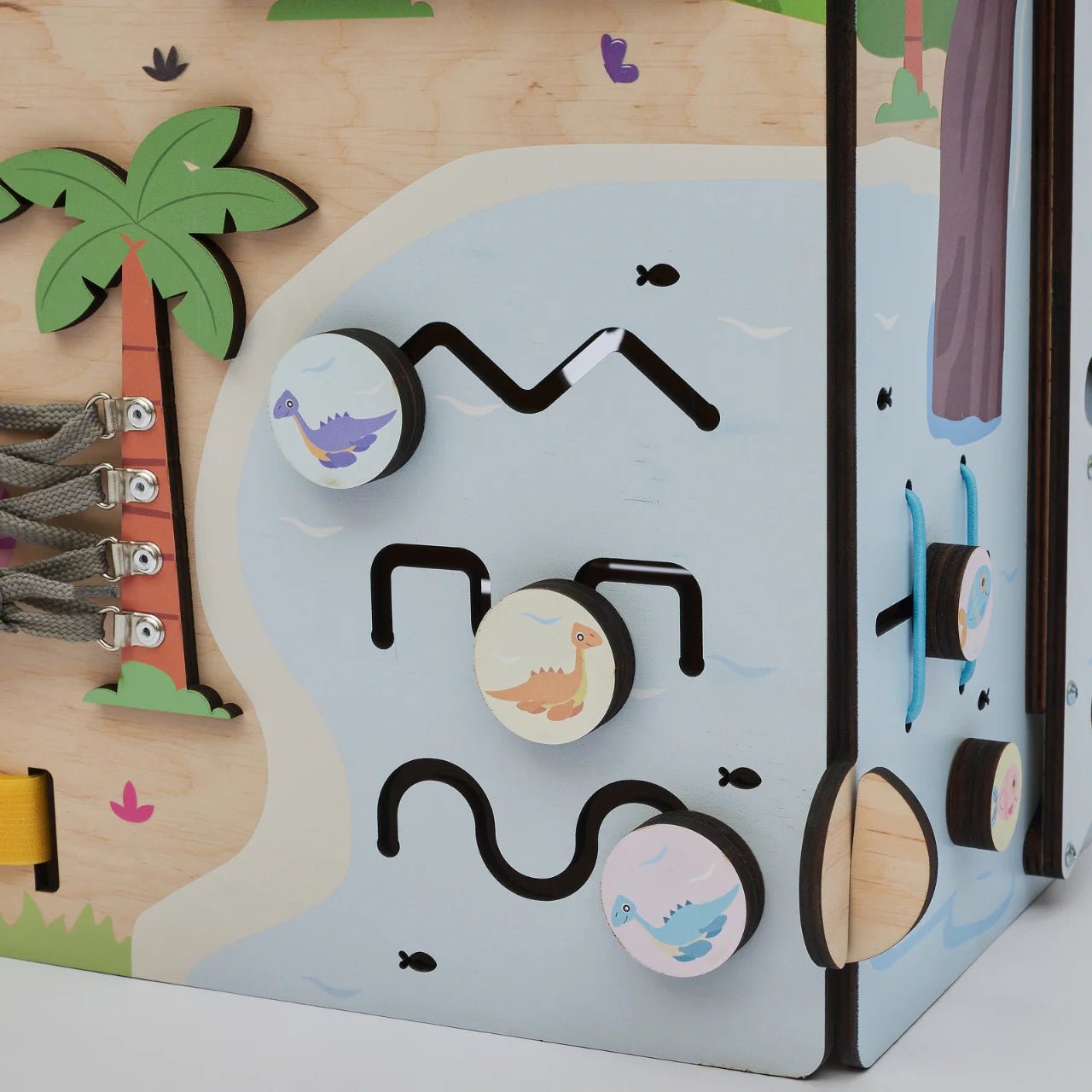 BusyBoard sensorisches Spielhaus Natura Pastell – Limitierte Montessori - Ausgabe mit über 30 Aktivitäten - BesonderesHoch2