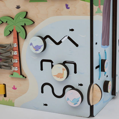 BusyBoard sensorisches Spielhaus Natura Pastell – Limitierte Montessori - Ausgabe mit über 30 Aktivitäten - BesonderesHoch2