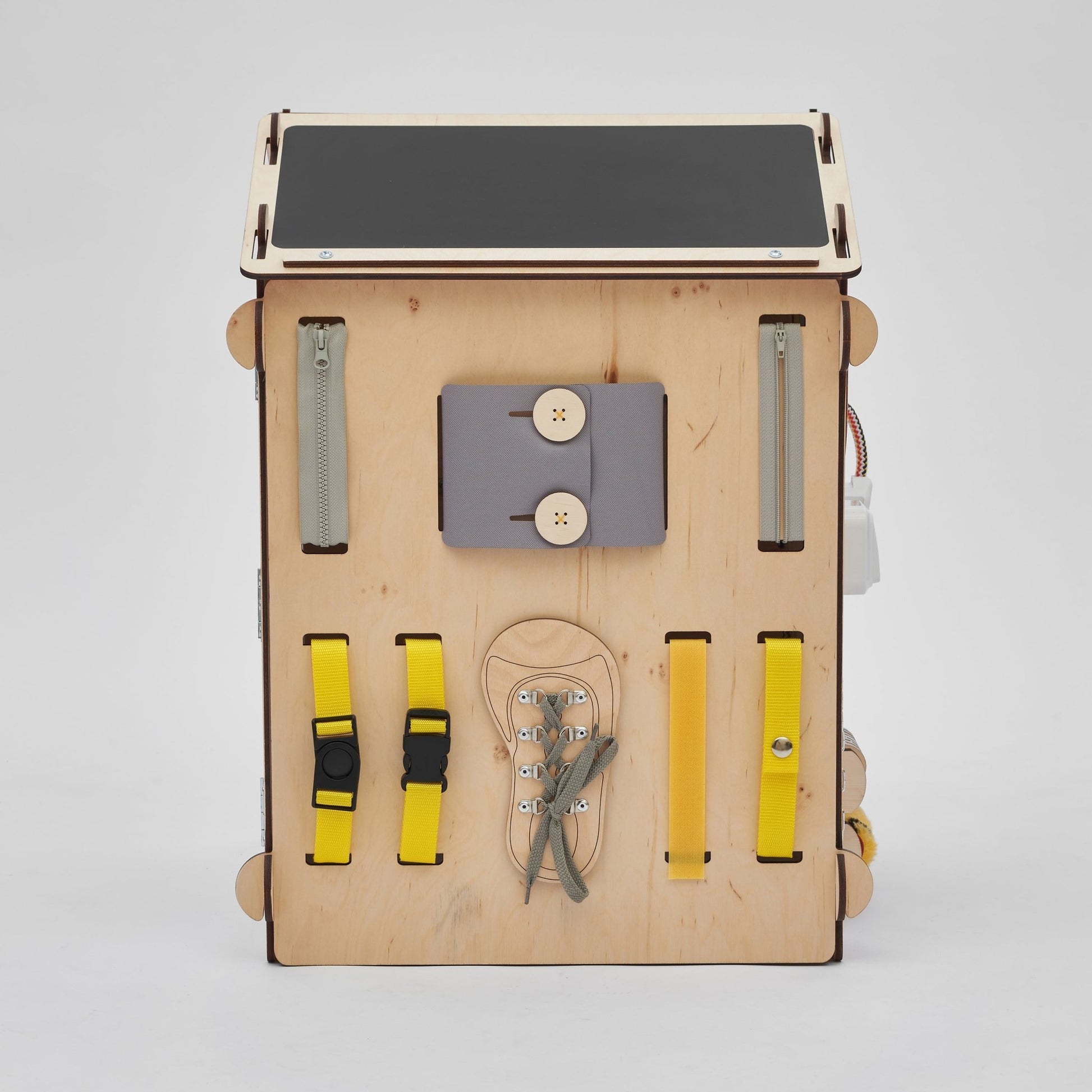 BusyBoard sensorisches Spielhaus Natura Pastell – Limitierte Montessori - Ausgabe mit über 30 Aktivitäten - BesonderesHoch2