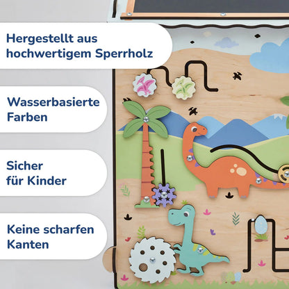 BusyBoard sensorisches Spielhaus Natura Pastell – Limitierte Montessori - Ausgabe mit über 30 Aktivitäten - BesonderesHoch2