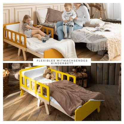 Flexibles Mitwachsendes Kinderbett, Montessori Babybett - BesonderesHoch2