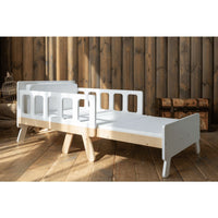 Flexibles Mitwachsendes Kinderbett, Montessori Babybett Family-SCL Weiß 