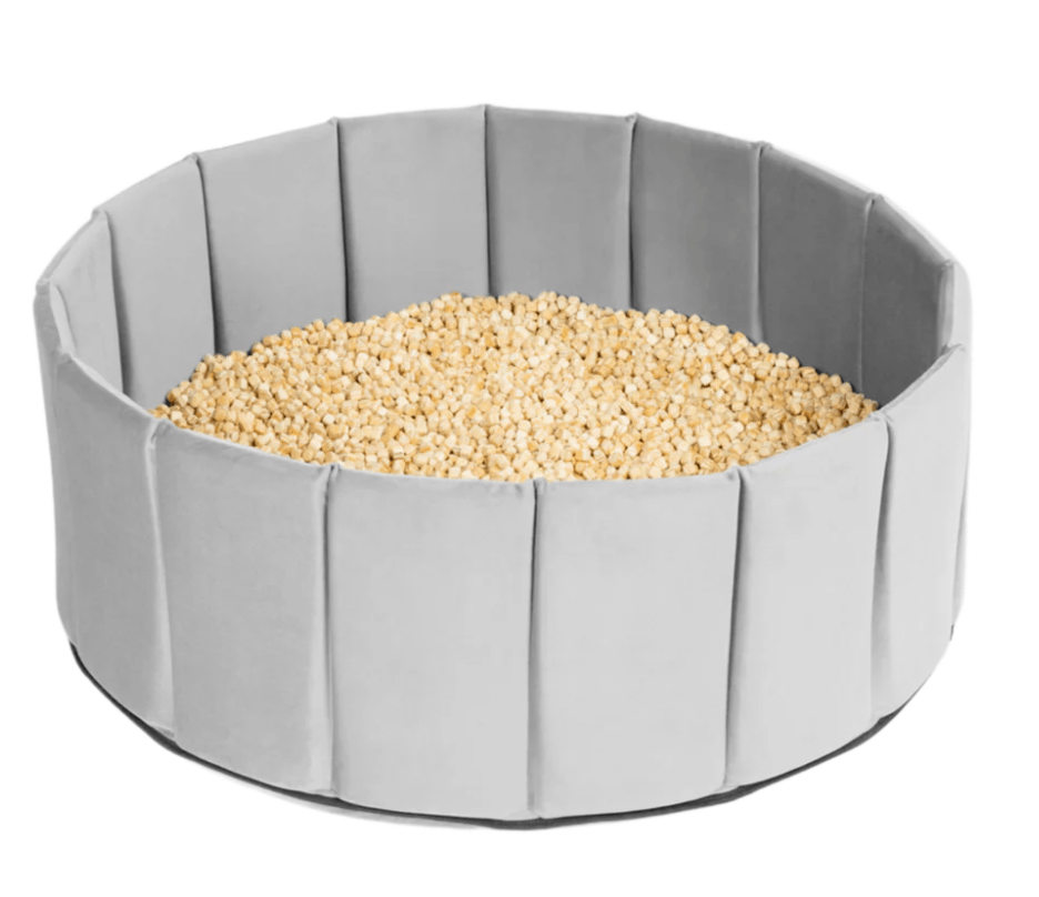 Flowfull® Indoor Würfel - Sandkasten SET (Becken + Holzwürfel) - BesonderesHoch2