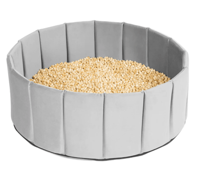 Flowfull® Indoor Würfel - Sandkasten SET (Becken + Holzwürfel) - BesonderesHoch2