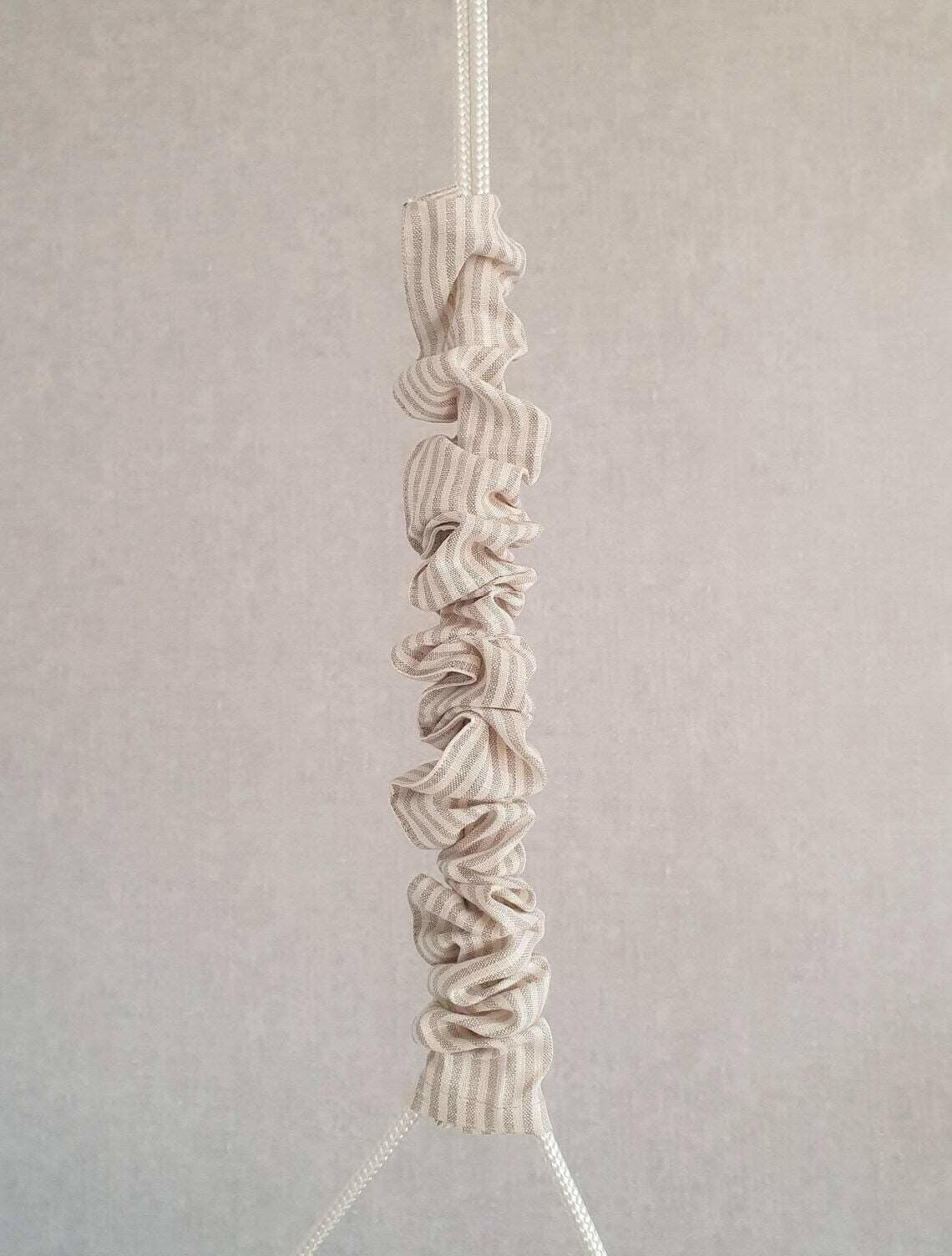 Große Babyschaukel Hängematte aus Leinen, beige gestreift - BesonderesHoch2