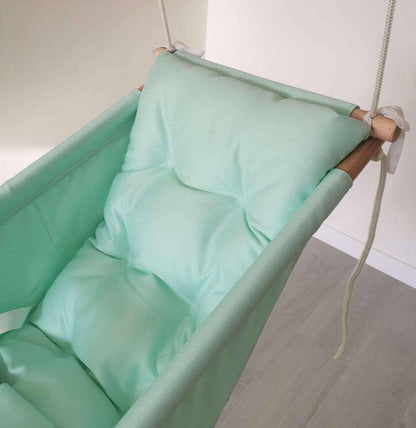 Große Babyschaukel Hängematte aus Polyester wetterfest, mint - BesonderesHoch2