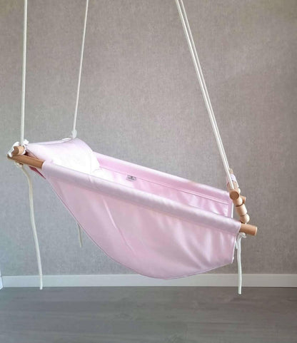 Große Babyschaukel Hängematte Polyester wetterfest, rosa - BesonderesHoch2