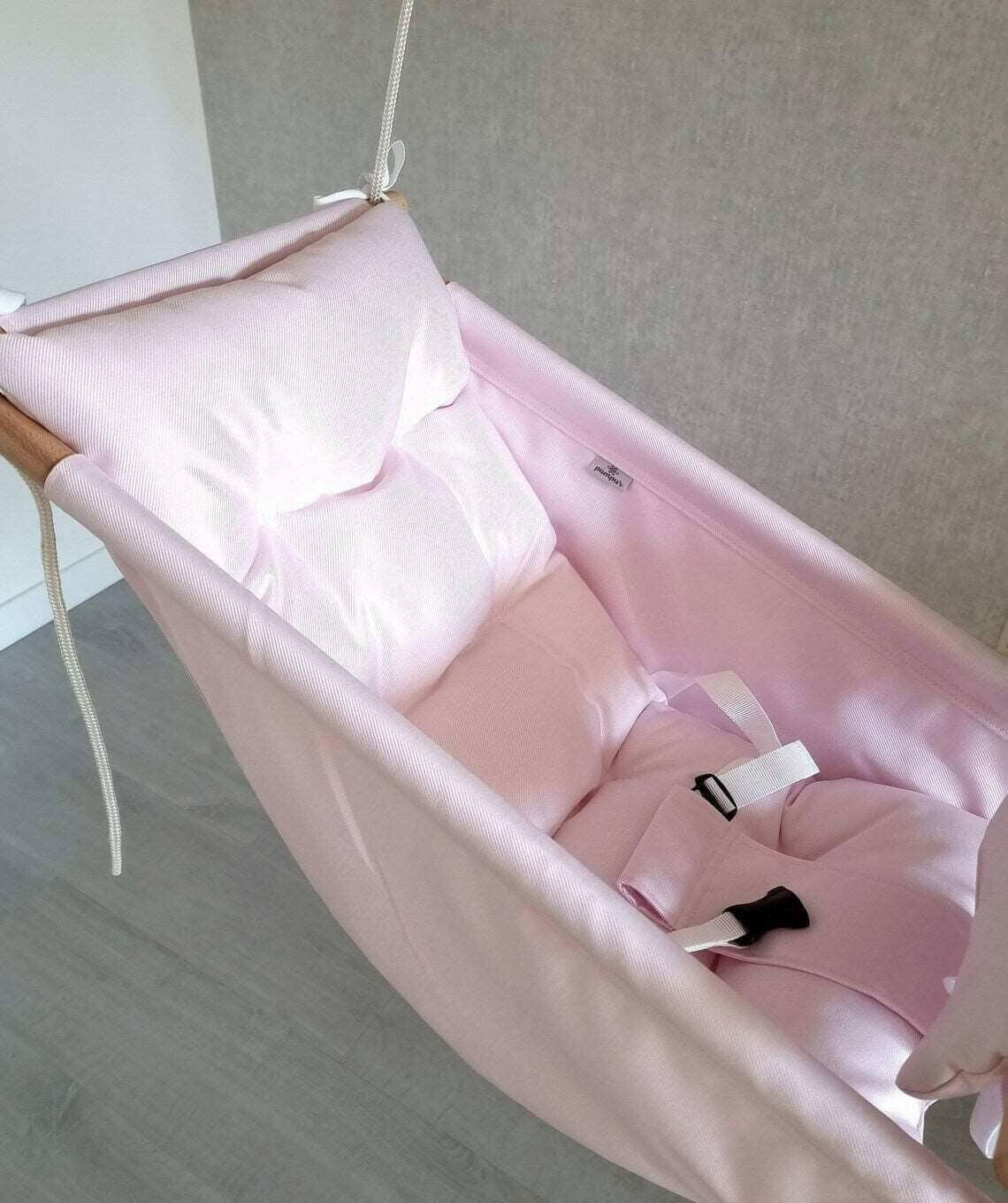 Große Babyschaukel Hängematte Polyester wetterfest, rosa Pumpur 